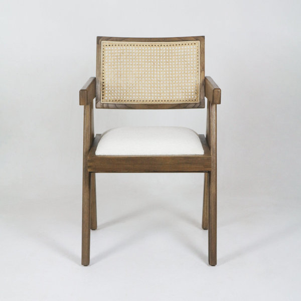 INTERIORTONIC Jeanneret Upholstered Boucle Arm Chair Wayfair